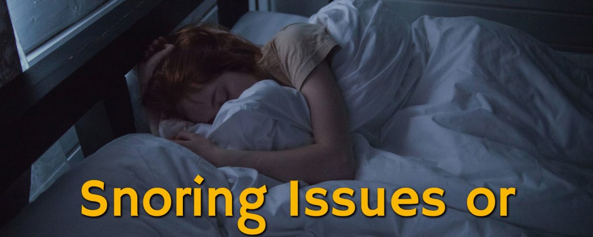 Woman with snoring issues