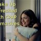 Well-rested woman after using CPAP alternatives